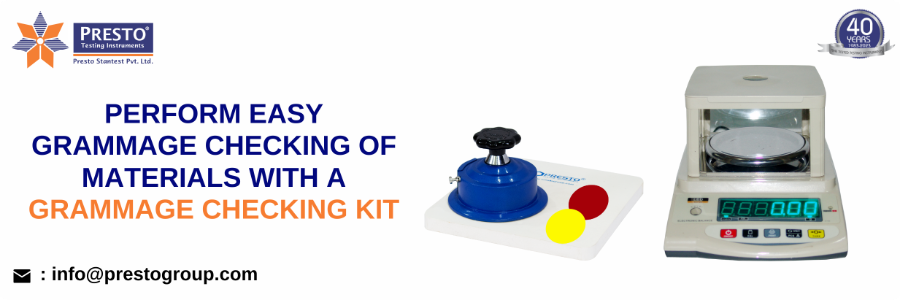 Perform easy grammage checking of materials with a grammage checking kit